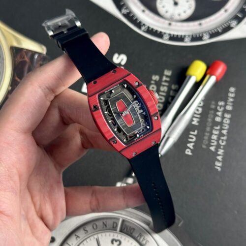 Richard Mille RM07-01 Red Carbon Rubber Strap 32x46mm