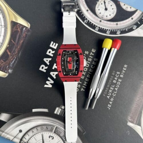 Richard Mille RM07-01 Red Carbon Rubber Strap 32x46mm