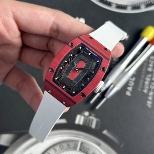 Richard Mille RM07-01 Red Carbon Rubber Strap 32x46mm - Image 4