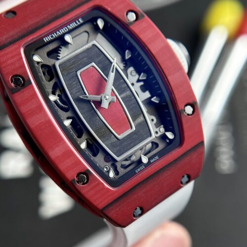 Richard Mille RM07-01 Red Carbon Rubber Strap 32x46mm - Image 2