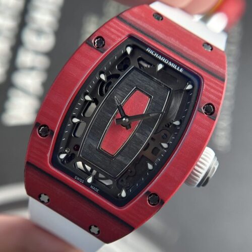 Richard Mille RM07-01 Red Carbon Rubber Strap 32x46mm - Image 5