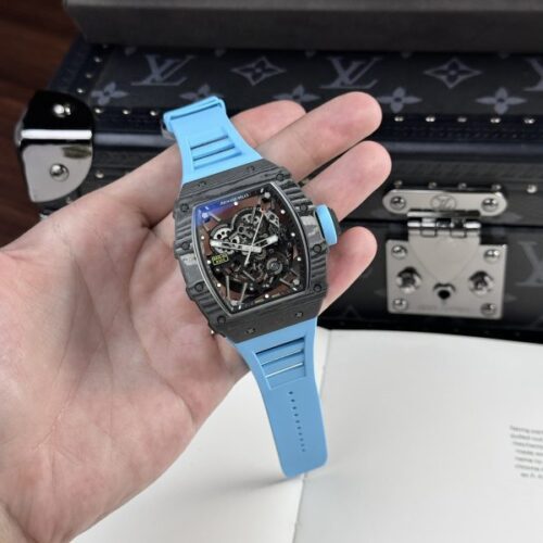 Richard Mille RM35-02 Custom Full Carbon Case Blue BBR - Image 2