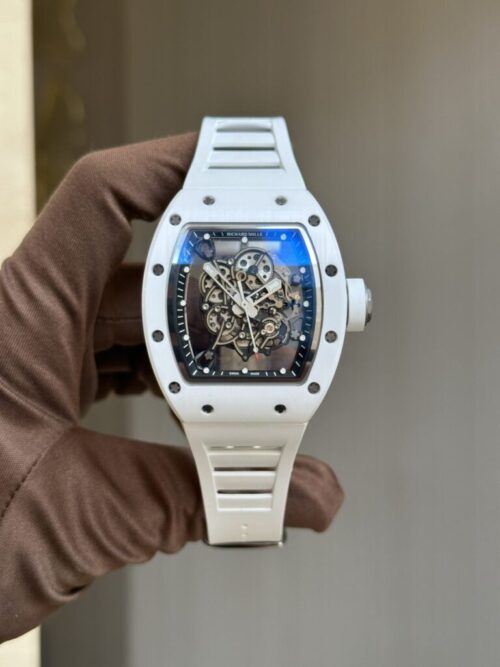 Richard Mille RM055 Bubba Watson Ceramic White with Black Dial, BBR Factory