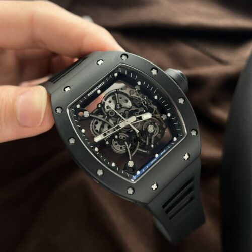 Richard Mille RM055 Black Ceramic Rubber Strap BBR Factory 45mm - Image 4