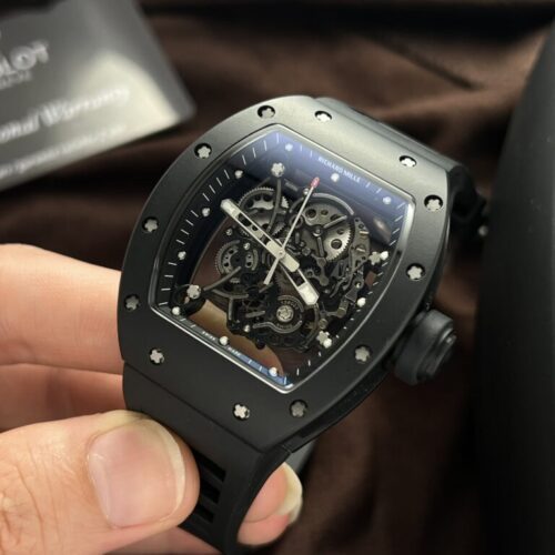 Richard Mille RM055 Black Ceramic Rubber Strap BBR Factory 45mm - Image 3