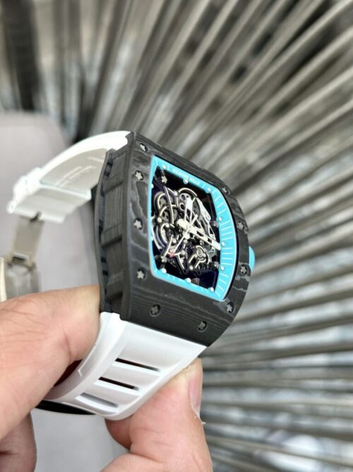 Richard Mille RM055 Full Carbon White Rubber Strap BBR 45mm - Image 2