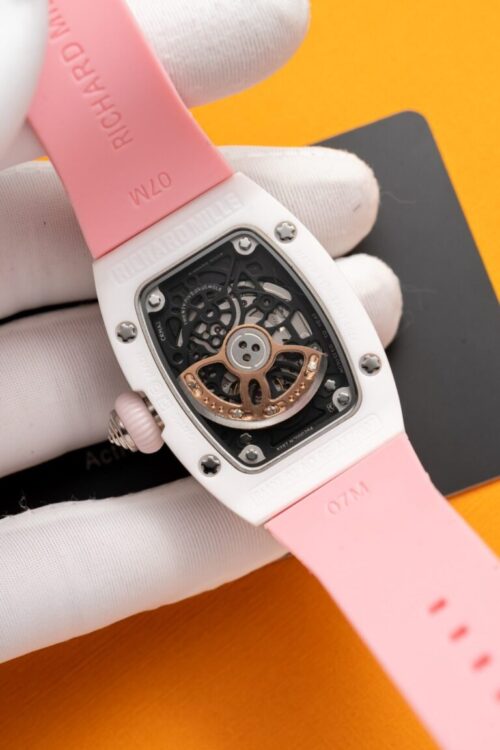 Richard Mille RM07-01 Ceramic with Pink Rubber Strap - Image 7