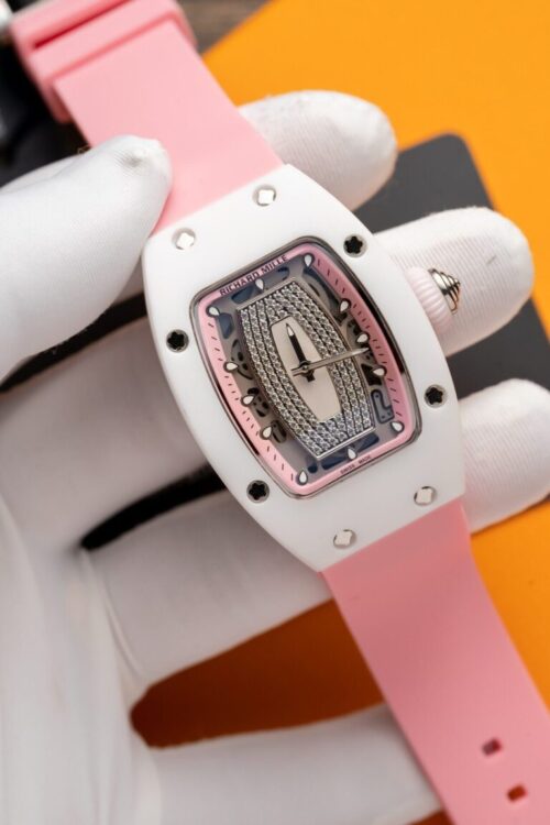 Richard Mille RM07-01 Ceramic with Pink Rubber Strap - Image 2