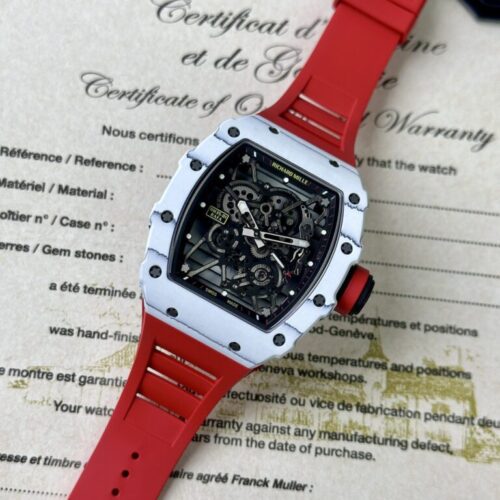 Richard Mille RM35-01 Rafael Nadal Red Rubber Strap 1:1 BBR Factory 42mm - Image 2