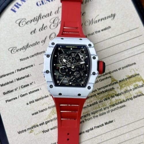 Richard Mille RM35-01 Rafael Nadal Red Rubber Strap 1:1 BBR Factory 42mm