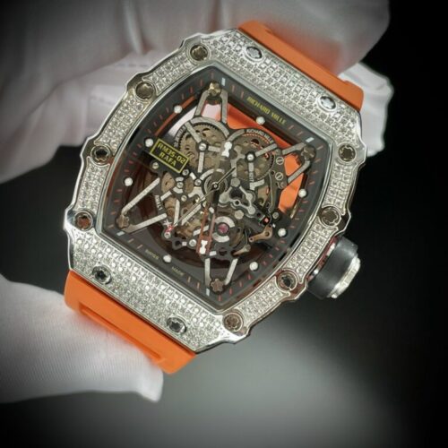 Richard Mille RM35-02 Watch with Orange Rubber Strap 44mm - Image 2