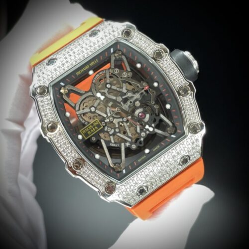 Richard Mille RM35-02 Watch with Orange Rubber Strap 44mm - Image 3