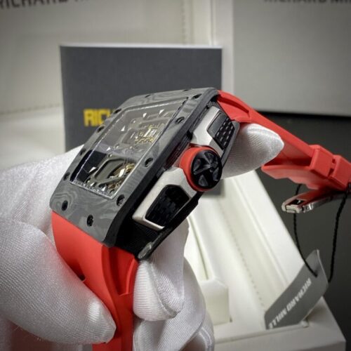 Richard Mille RM70-01 Carbon with Red Rubber Strap 45mm - Image 6