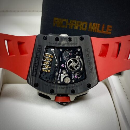 Richard Mille RM70-01 Carbon with Red Rubber Strap 45mm - Image 7