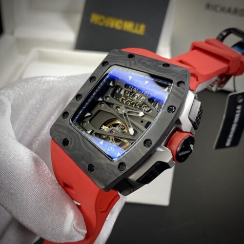 Richard Mille RM70-01 Carbon with Red Rubber Strap 45mm - Image 3