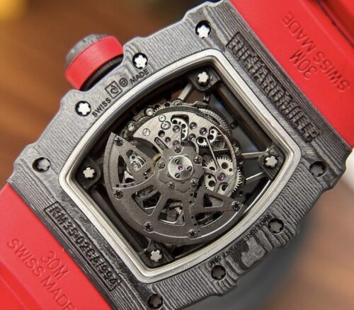 Richard Mille RM35-02 Skeleton with Red Rubber Strap - Image 3