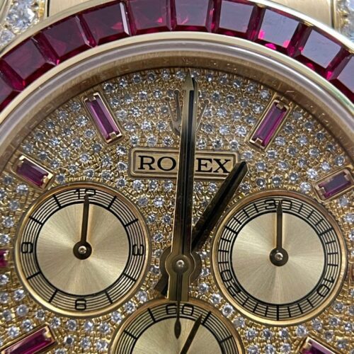 Rolex Cosmograph Daytona 126598TRU Replica Watch 18K Solid Gold + Ruby + Natural Diamonds 40mm - Image 4