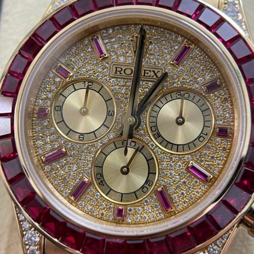 Rolex Cosmograph Daytona 126598TRU Replica Watch 18K Solid Gold + Ruby + Natural Diamonds 40mm - Image 5