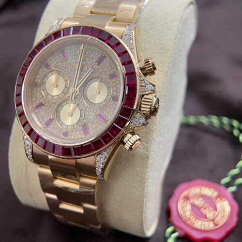 Rolex Cosmograph Daytona 126598TRU Replica Watch 18K Solid Gold + Ruby + Natural Diamonds 40mm - Image 7