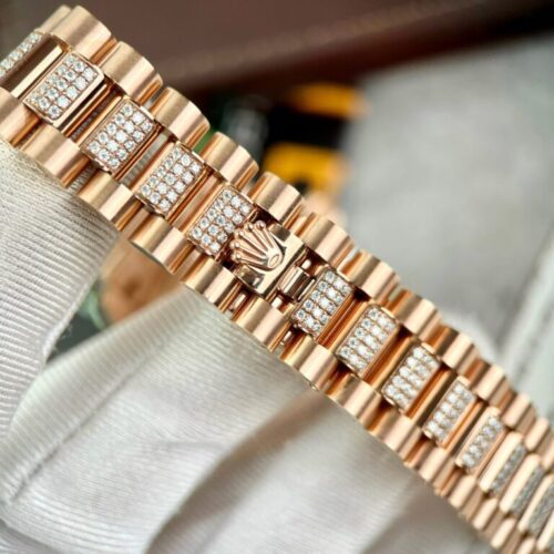 Rolex DateJust Gold Wrapped Moissanite With Chocolate Dial 31mm - Image 8