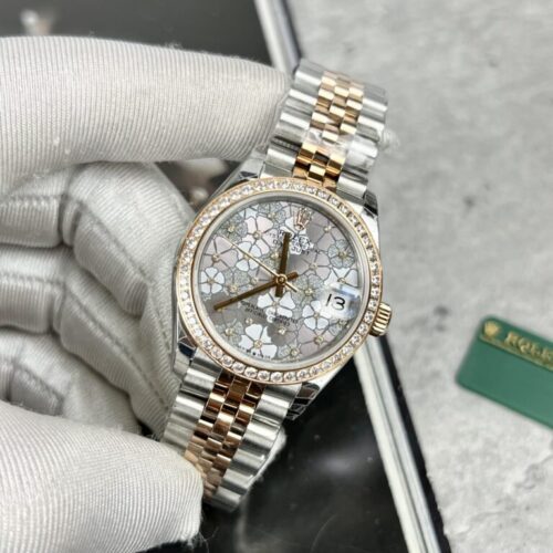 Rolex DateJust Flower Dial With Diamond Bezel 31mm - Image 3