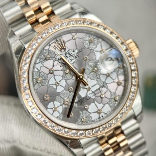 Rolex DateJust Flower Dial With Diamond Bezel 31mm - Image 4