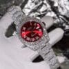 Rolex DateJust Supreme Custom Moissanite Diamonds Red Dial 41mm - Image 3