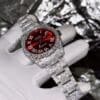 Rolex DateJust Supreme Custom Moissanite Diamonds Red Dial 41mm - Image 5