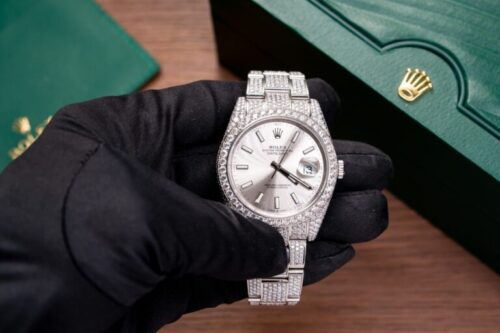 Rolex Datejust 126334 With Full Diamond Moissanite 41mm