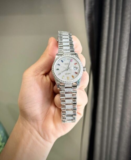 Rolex Day-Date Custom Moissanite Diamonds 36mm