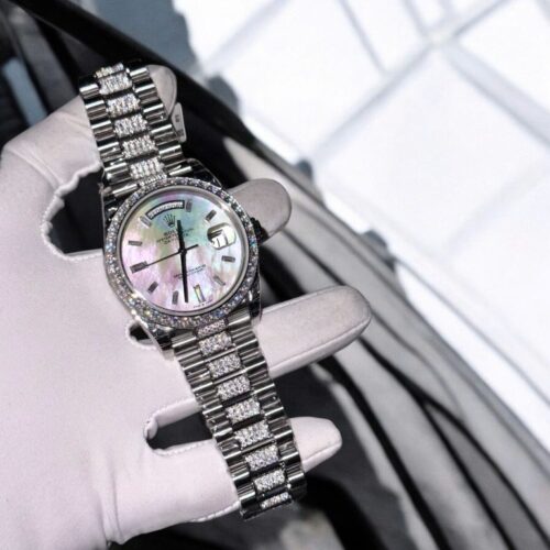 Rolex Day-Date Dial Mother Of Pearl Moissanite Diamonds Hong Kong 40mm - Image 3