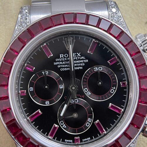 Rolex Daytona 126599TRU Replica Watch 18K Solid Gold + Natural Ruby + Natural Diamonds Custom 40mm - Image 3