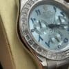 Rolex Daytona Replica Watch Custom 18K Solid White Gold Baguette Diamonds 40mm - Image 3