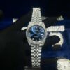 Rolex DateJust Dial Blue Custom Full Diamonds Moissanite 41mm