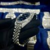 Rolex DateJust Dial Blue Custom Full Diamonds Moissanite 41mm - Image 5