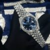 Rolex DateJust Dial Blue Custom Full Diamonds Moissanite 41mm - Image 2