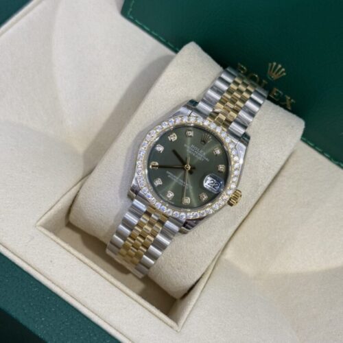 Rolex DateJust Moissanite Diamond Green Dial 31mm - Image 2