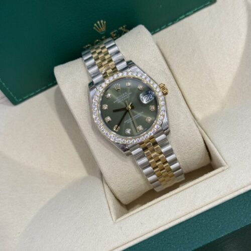 Rolex DateJust Moissanite Diamond Green Dial 31mm - Image 3