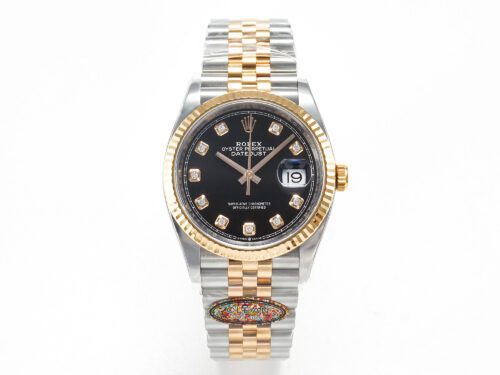 DateJust 36mm 126231 Clean 1:1 Best Edition 904L Steel Black Diamonds Dial on SS/RG Jubilee Bracelet VR3235