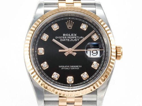 DateJust 36mm 126231 Clean 1:1 Best Edition 904L Steel Black Diamonds Dial on SS/RG Jubilee Bracelet VR3235 - Image 2