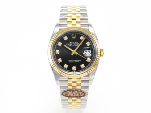 DateJust 36mm 126233 Clean 1:1 Best Edition 904L Steel Black Diamonds Dial on SS/YG Jubilee Bracelet VR3235