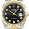 DateJust 36mm 126233 Clean 1:1 Best Edition 904L Steel Black Diamonds Dial on SS/YG Jubilee Bracelet VR3235 - Image 2