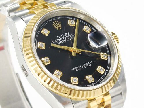 DateJust 36mm 126233 Clean 1:1 Best Edition 904L Steel Black Diamonds Dial on SS/YG Jubilee Bracelet VR3235 - Image 3