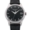 Calatrava 5227 SS 3KF 1:1 Best Edition Black Dial on Black Leather Strap A324 Super Clone V2