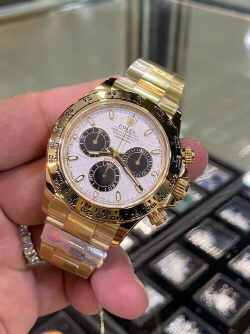 Rolex Daytona Yellow Gold Meteorite Dial Oyster Bracelet 116508 Super Clone - Image 2