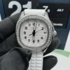 Aquanaut 5067A SS PPF 1:1 Best Edition White Textured Dial on White Rubber Strap RONDA Quartz
