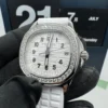 Aquanaut 5067A SS PPF 1:1 Best Edition White Textured Dial on White Rubber Strap RONDA Quartz - Image 2
