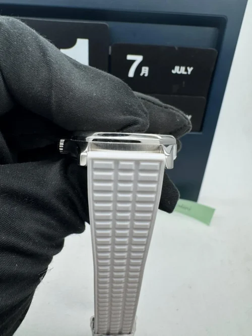 Aquanaut 5067A SS PPF 1:1 Best Edition White Textured Dial on White Rubber Strap RONDA Quartz - Image 6