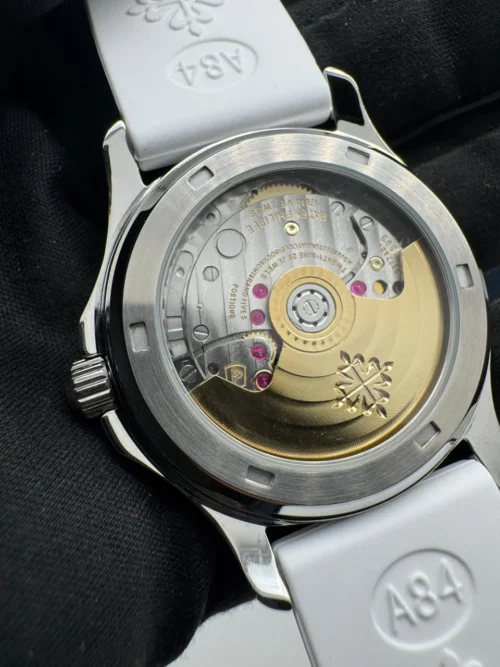 Aquanaut 5067A SS PPF 1:1 Best Edition White Textured Dial on White Rubber Strap RONDA Quartz - Image 8