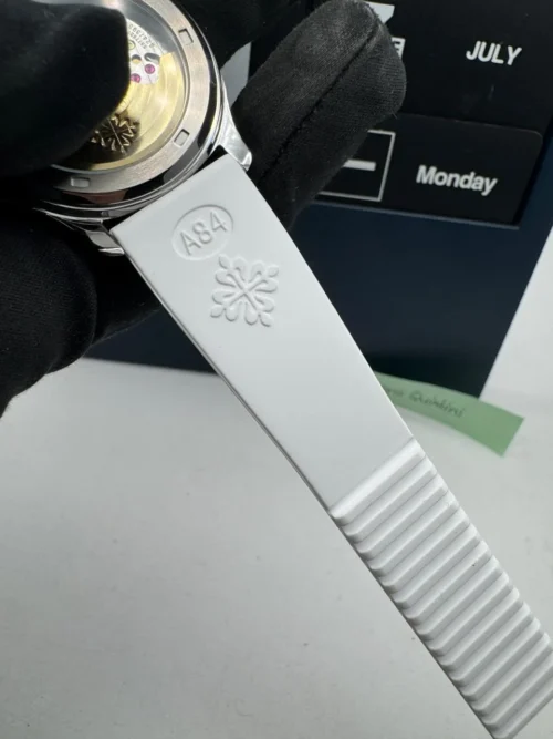Aquanaut 5067A SS PPF 1:1 Best Edition White Textured Dial on White Rubber Strap RONDA Quartz - Image 13